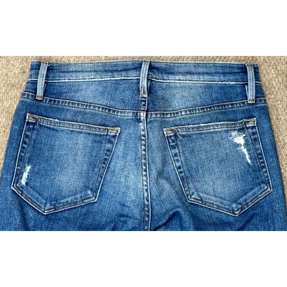 Frame Le Boy Women's 5 Pocket Distressed Zip Ankle Jeans Size 25 - Picture 15 of 16